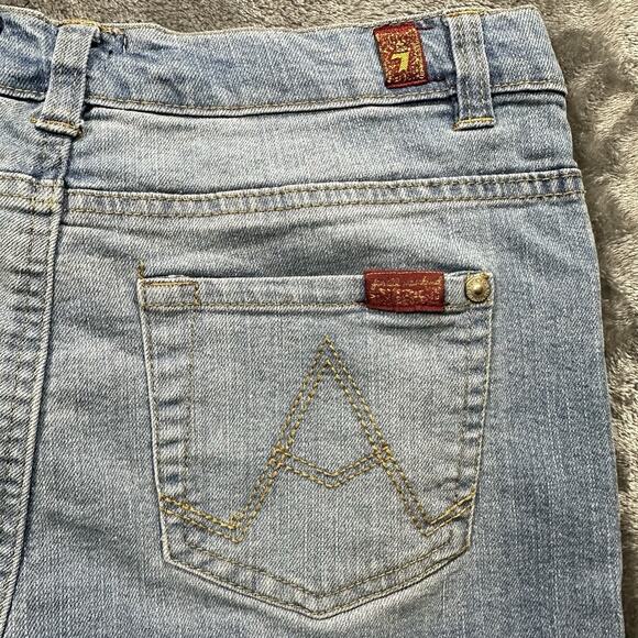 7 For All Mankind Jeans Girls 14 Blue Paxtyn Skinny Stone Wash Adjustable Waist - Picture 7 of 11